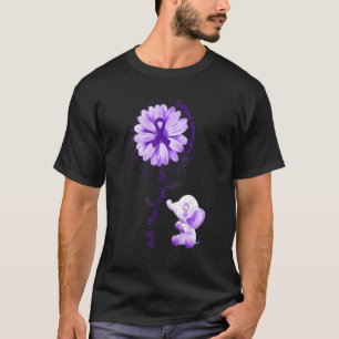 Faith Hope Fight Elephant Epilepsy Bewustheid T-shirt