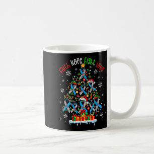 Faith Hope Fight Love Christmas Tree Diabetes Ribb Koffiemok