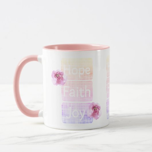 Faith Hope Joy tasse (Gauche)