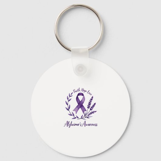 Faith Hope Love Alzheimer Bewustzijn Libel (1 Sleutelhanger (Voorkant)