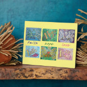 Faith, Hope, Love Angel Word Collage Poème Plaque (Côté)