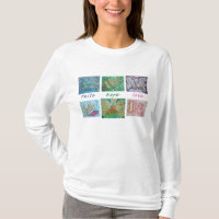 Faith Hope Love Angel Word Collage T-shirt (devant
