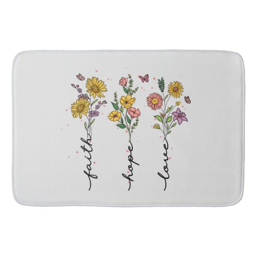 Faith-Hope-Love Badmat (Voorkant)