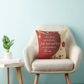 Faith Hope Love Bible Verse Coussin Customisé (Chaise)
