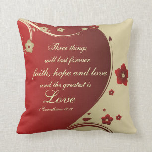 Faith Hope Love Bijbel Verse Gepersonaliseerd Pill Kussen
