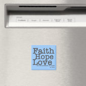 Faith Hope Love Blue Magnet (In Situ (Lave-vaisselle))