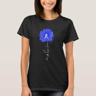 Faith Hope Love Blue Sunflower Diabetes Awareness T-shirt
