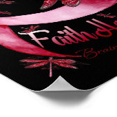 Faith Hope Love Brain Aneurysm Awareness Dragonfly Poster (Hoek)