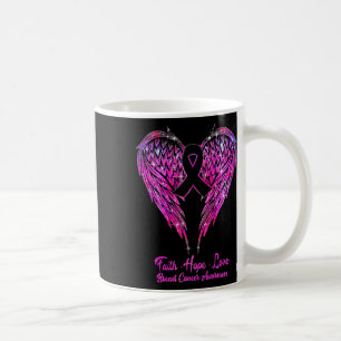 Faith Hope Love Breast Cancer Awareness Pink Koffiemok