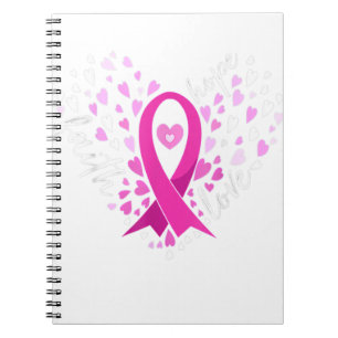 Faith Hope Love Breast Cancer Awareness Pink Ribbo Notitieboek