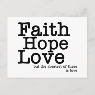 Faith Hope Love Briefkaart