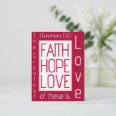 Faith, Hope, Love Briefkaart (Staand voorkant)