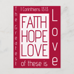 Faith, Hope, Love Briefkaart