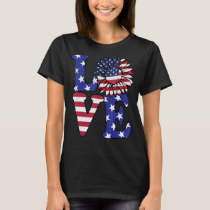 Faith Hope Love Butterfly Daisy Christians God 4th T-shirt