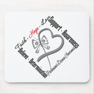 Faith Hope Love Butterfly - Parkinsons Disease Muismat