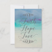 Faith Hope Love Carte de réponse RSVP (Dos)