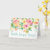 Faith Hope Love | Carte de vœux (Fleur jaune)