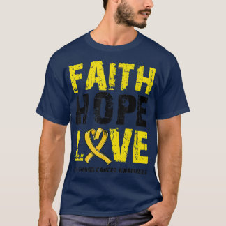 Faith Hope Love Childhood Cancer Awareness1644 T-shirt