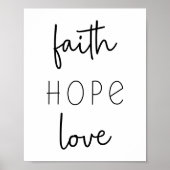 Faith Hope Love Christelijk Poster (Voorkant)