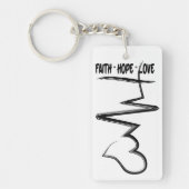 Faith Hope Love Christelijk Sleutelhanger (Voorkant)