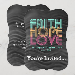 Faith Hope Love Christelijke Bijbel Verse Retro Kaart