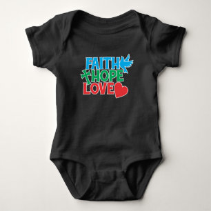 Faith Hope Love Christelijke Religieuze Jesus Romper
