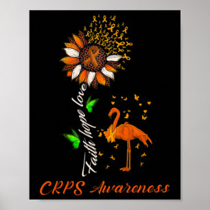 Faith Hope Love Crops Awareness Month Warrior Oran Poster