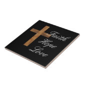 Faith Hope Love Cross Tegeltje (Zijkant)
