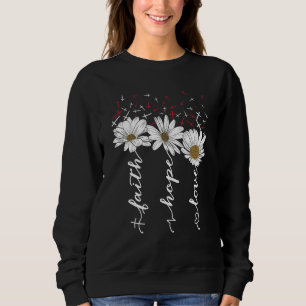 Faith Hope Love Daisy Butterfly Cross Christelijk Trui