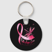 Faith Hope Love Draairy Breast Cancer Awareness Sleutelhanger (Voorkant)