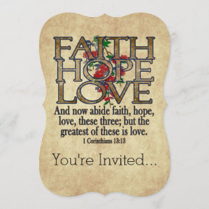 Faith Hope Love Elegant Bible Scripting Christelij Kaart
