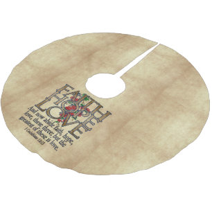 Faith Hope Love Elegant Bible Scripting Christelij Kerstboom Rok
