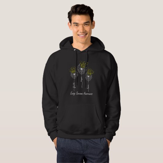 Faith Hope Love Ewing Sarcoma Awareness Hoodie (Voorkant volledig)
