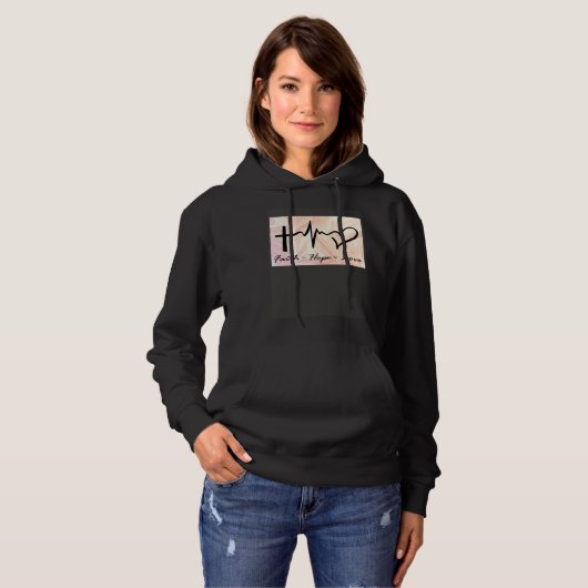 Faith Hope Love Expression Affection Christian Rel Hoodie (Voorkant volledig)