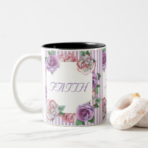 Faith Hope Love Floral Mok