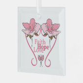 FaItH, HoPe & LoVe Glas Ornament (Voorkant links)