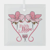 FaItH, HoPe & LoVe Glas Ornament (Voorkant)