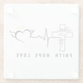 FAITH HOPE LOVE GLAZEN ONDERZETTER (Achterkant)