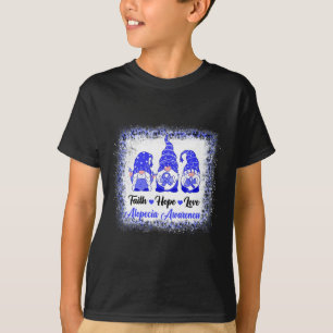 Faith Hope Love Gnomes Alopecia Awareness Leopard T-shirt