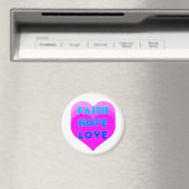 Faith Hope Love Hearts Inspirational Magnet (In Situ (Lave-vaisselle))