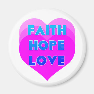 Faith Hope Love Hearts Inspirerend Magnet Magneet