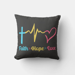 Faith Hope Love Hearts Kussen