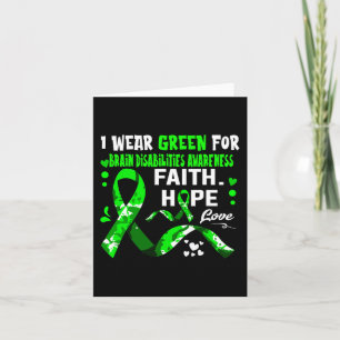 Faith Hope Love Ik Draag Groen voor Herseninvalidi Kaart