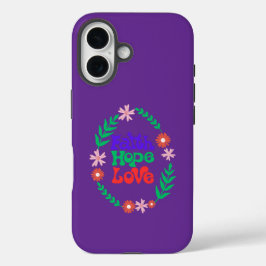 Faith Hope Love iPhone 16 hoesje