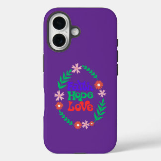 Faith Hope Love iPhone 16 hoesje