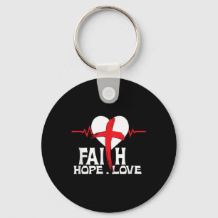 Faith Hope Love Jesus Christelijk Christmas Sleutelhanger