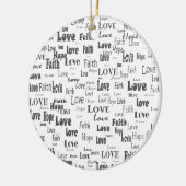Faith Hope Love Keramisch Ornament (Links)