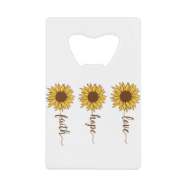 Faith Hope Love Kredietkaart Flessenopener