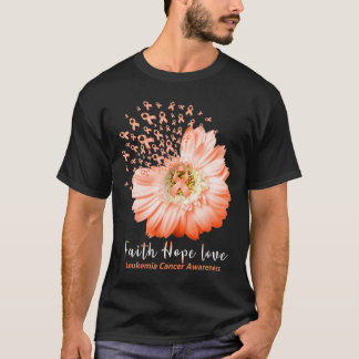 Faith Hope Love Leukemia Awareness Oranje Ribbon D T-shirt
