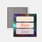 Faith, Hope, Love Magneet (Voorkant / Achterkant)
